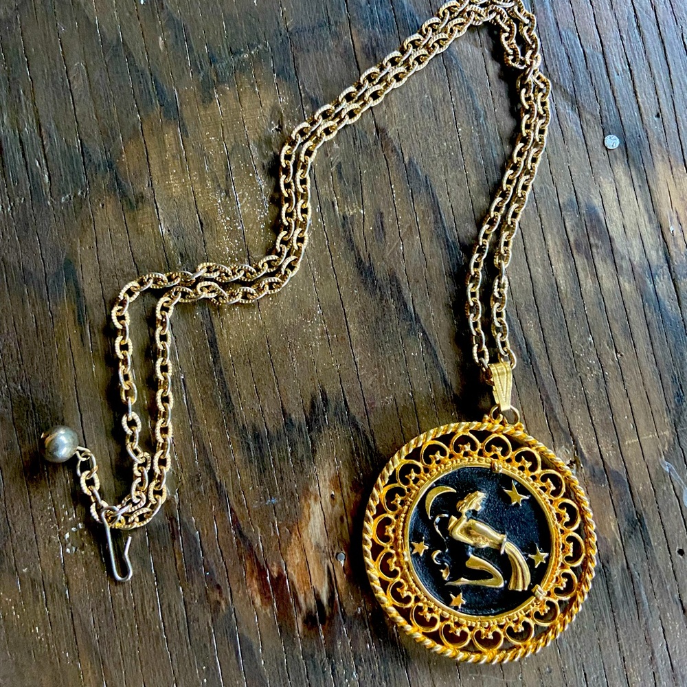 Vintage Aquarius Pendant